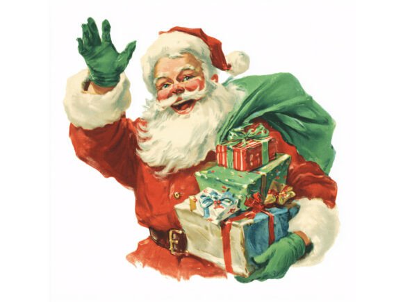 Download 15 JPG Vintage Santa Christmas Set - Vintage santa Collection