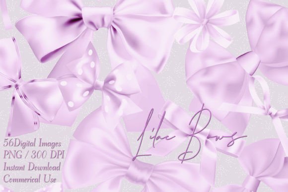 Download Lilac Bows Ribbons Digital Images PNG - Digital images Collection