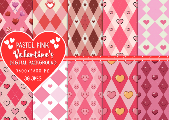 Download Pastel Pink Valentine's Digital Images - Digital images Collection