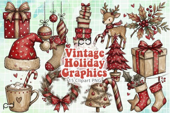 Download Vintage Holiday Graphics - Holiday graphics Collection